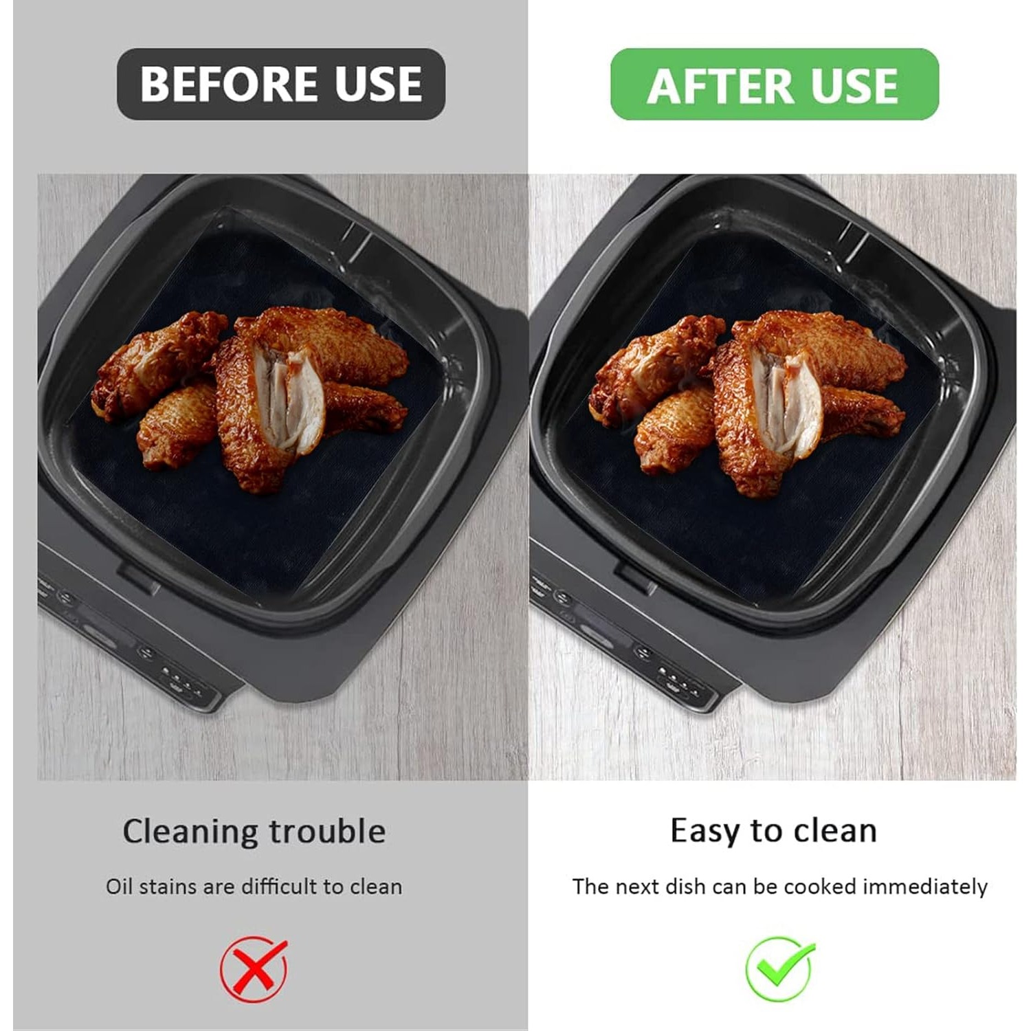 2 PC Reusable Silicone Liner S - Ninja Air Fryer Af300 review and price